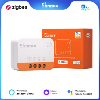 SONOFF Zigbee 3.0 ZBMINI-L Mini Smart Switch 2-sistemski daljinski upravljač s programom Nema potrebe u neutralnom žici Podrška Alexa Google Home Alice