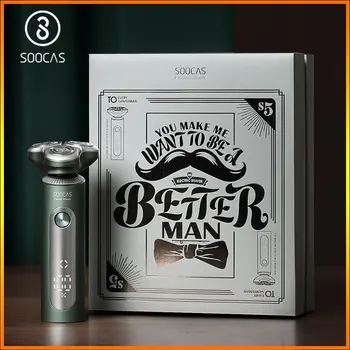SOOCAS S5 električni aparat za brijanje 4 u 1, Stroj Za Šišanje Kose, Trimer za nos i Uši, Muška Četka Za Čišćenje Lica, Punjive električne brijače IPX7