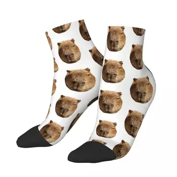 Sretan Muške Čarape do Gležnja, Muške Čarape Capybara Face, Ulični Stil Capybara, Poklon Čarapa Crazy Ekipa S po cijeloj površini
