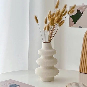 Stakleno keramička vaza za uređenje doma u skandinavskom stilu, ukras dnevnog boravka, stolni vaza, uređenje uredskog stola, vaze za cvijeće