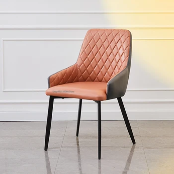 Stilski blagovaona stolice Jednostavan luksuzni blagovaona stolice u skandinavskom stilu, moderan, jednostavan blagovaona stolice sa sklopivim naslonom, potrošačka meka torba