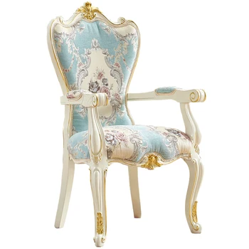 Stolica je u europskom stilu, blagovaona stolice s naslona za ruke, domaći минималистичное тканевое fotelja za odmor, stolice za blagovaonicu