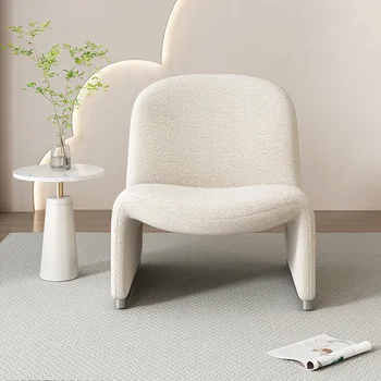 Stolica-kauč za jednu osobu, kreativni lijeni kauč, fotelja za odmor u skandinavskim zemljama laganim luksuznom кремовом stilu, moderan i jednostavan kućanski mali s