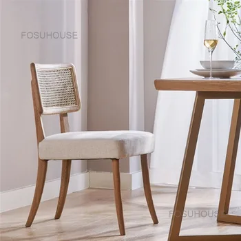 Stolice za dnevni boravak od ratana u skandinavskom stilu, upscale blagovaona stolice u hotelu, stolica je od punog drveta za restoran, namještaj, Stolica za odmor