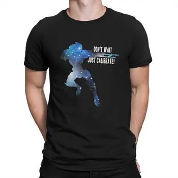 T-shirt Garrus Don ' t Just Wait Calibrate za muškarce Mass Effect Commander Shepard Asari Game Luda Majica od 100% pamuka sa po cijeloj površini