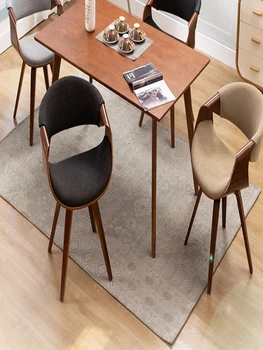 Talijanski jednostavan blagovaona stolice, bijele, Skandinavski masivnog drveta, minimalistički blagovaona stolice, koža, crna balkon, slobodno vrijeme, pisaći stol