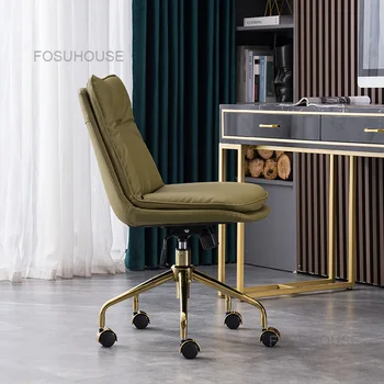 Talijanski pluća Luksuzni Uredske stolice Dizajn Računalo stolica za Spavaće sobe, Uredski Namještaj za odmor Nordic Pokretni kotur Igra stolica