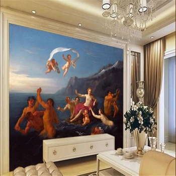 tapete beibehang na red, velika freska, trodimenzionalni ulje na platnu, TV-pozadina, papir za dekoraciju zidova 3 d