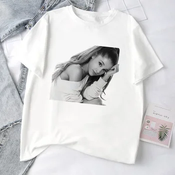 Topla rasprodaja 2023, t-Shirt Ariana Grande, Casual Majica sa po cijeloj površini, Ženska Ropa Tumblr, Kratki Rukav, Harajuku, Ulica Majica, Majice