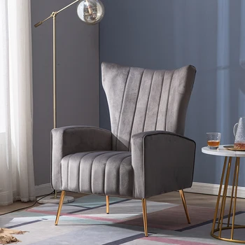 Topla rasprodaja, novi nordijski sofa fotelja lazy lounge stolica tigar u spavaćoj sobi, moderna jednostavan dnevni boravak, balkon s visokim rasvjetom straga, luksuzna jednokrevetna