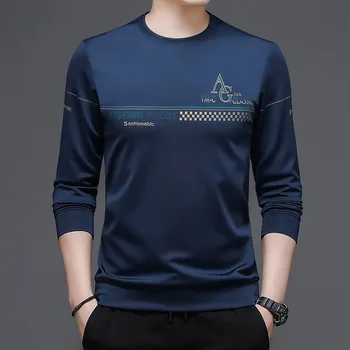 Topla zima topla muška osnovna monotono majica sa simuliranim vrat, bluza, pulover, top sa dugim rukavima, muška odjeća, облегающий moderan džemper Rastezanje
