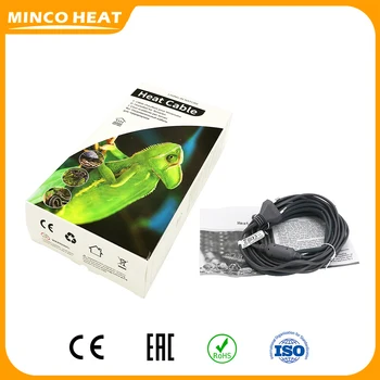 Toplinske kabel za Gmazova od Vodootporne Silikonske Gume Minco Heat 220 ~ 240 v 50/60 Hz 15 W 25 W, 50 W 80 W za Zagrijavanje Dnu Sobe za kućne ljubimce Вивария