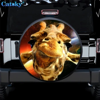 Torbica za rezervnu gumu automobila sa životinjama-жирафами, vodootporna zaštitna guma, pogodan za suv, torbica za gume s individualnim uzorcima