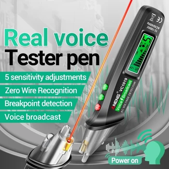 Trajni napon detektor tipa olovke S beskontaktno pozadinskim osvjetljenjem, svjetiljka s podesive osjetljivosti, tester napona, Govorna slušanje
