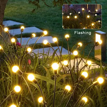 Treperi Vatra, sunce vanjski vodootporan sunčeva svjetlost gore u akciju led svjetiljka vanjska dekoracija vrta travnjak balkon Božić