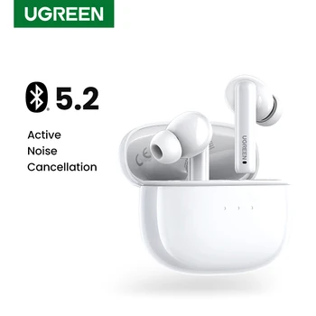 UGREEN HiTune T3 ANC Bežične Slušalice TWS Bluetooth 5.2 S Aktivnim Buke, Mikrofoni-slušalice, Slušalice za Telefon s Hands-free priključak