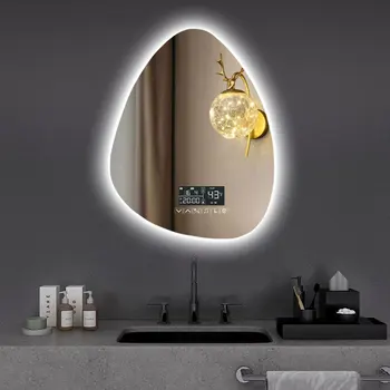 Ukrasna ogledala u skandinavskom stilu u obliku srca Estetski dizajn šminke Malo ogledalo sa pozadinskim osvjetljenjem Zlatar Espelho Decorativo Uređenje spavaće sobe