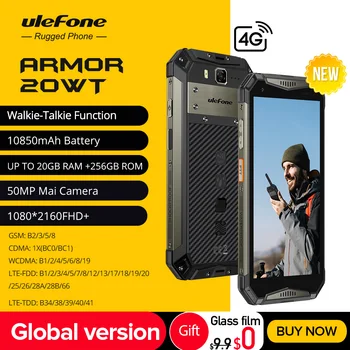 Ulefone Armor 20WT Solidne Vodootporan smartphone Voki-Toki 10850 mah Mobilni telefoni 20 GB + 256 GB Android Telefon Globalna verzija