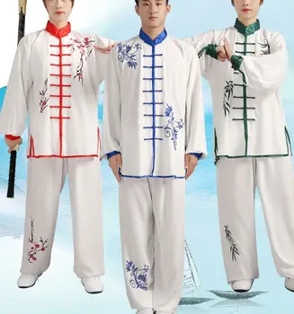 unisex Proljeće i ljeto visokokvalitetna vezene uniforma kung fu, tai-chi, kostime za borilačke vještine tai chi, odjeća za vježbanje wushu