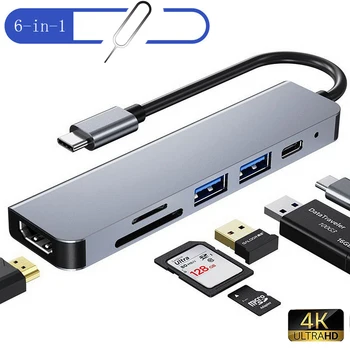 USB 3.1 Type-C Hub NA HDMI kompatibilnim Adapterom s Nekoliko Разветвителями 4K Thunderbolt 3 USB C Hub s Priključkom za čitanje TF SD PD za MacBook Pr