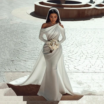 UZN Elegantan svadbeni haljina Sirena 2023, izvezena perle vjenčanice, boho-plaža večernje haljine princeze na red