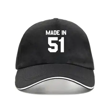 Učinjeno u 51-m - Muška kapu - 13 boja - Poklon za 65. rođendan - 1951 godine -Muška kapu s po cijeloj površini Snapback u crnoj stilu