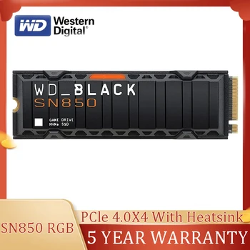 Western Digital WD BLACK SN850 RGB NVMe M2 SSD 500GB do 1TB 2T Domaći Gaming Statički disk s Hladnjaka Za PS5 PC