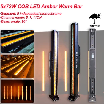 YUER 5X72 W 1800 DO COB LED Amber toplo bar Scenski efekt svjetla za DJ zurke Diskoteka Vanjske zidne lampe za pranje DMX512 Oprema