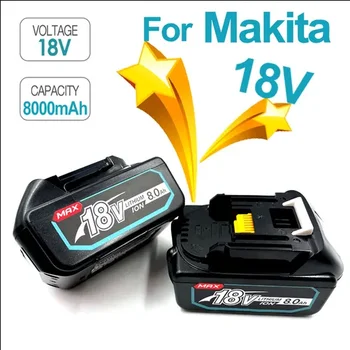 Za električni aparat Makita Baterija 18V 6Ah 8Ah BL1840 BL1850 BL1830 BL1860B LXT400 Litij-ionska S