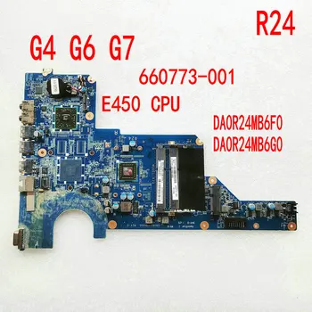 Za HP Pavilion G4 G6 G7 G7-1219WM G7-1222NR LAPTOP 660773-001 Matična ploča laptopa DA0R24MB6F0 DA0R24MB6G0 Glavni odbor E450 procesor