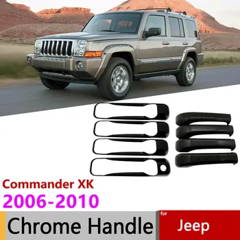 Za Jeep Commander XK 2006 ~ 2010 2007 2008, sjajna crna карбоновая ručka vrata, poklopac za gradnju eksterijera automobila, auto oprema, oznaka