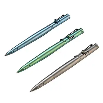 za olovke s titan zavrtnjem, uvlačenje kemijska olovka, metalna ručica za potpis, glatka i za slova, za samozaštitu na otvorenom