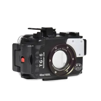 Za Olympus TG6 Case 60M/195ft Kućište kamere za Ronjenje TG6 Vodootporna Torbica S Dva Fiber-optičkim luka