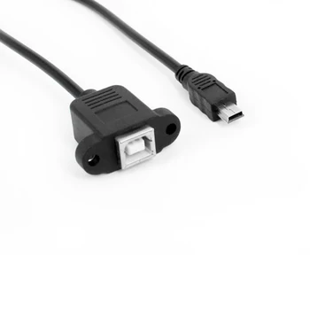 Za pisač mini5p USB mužjak to B kabel USB-ac ispravljač s гнездовым luka s rupama za vijke možete prikvačiti 0,5 metara