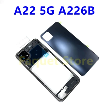 Za Samsung Galaxy A22 5G A226B kućište telefona Prosječna okvir poklopac + stražnji poklopac pretinca za baterije stražnji poklopac poklopac objektiva kamere