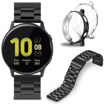 za Samsung Galaxy Watch Active2 remen 44 mm i zaštitna torbica za zaslon 20 mm remen od nehrđajućeg čelika za narukvicu Active2 40 mm