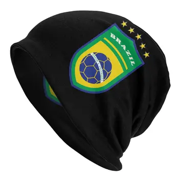 Zastava Brazila Nogometna Kapa Bini Вязаная Kapa Muška Ženska Cool Unisex Za Odrasle Brazilski Ponosni Topla Zimska Kapa Skullies Beanies Cap
