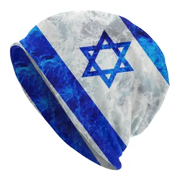 Zastava Izraela Kapa-hauba Pletene kape muške, ženske strme unisex za odrasle Oceanski valovi Tople zimske тюбетейки kape-ушанки