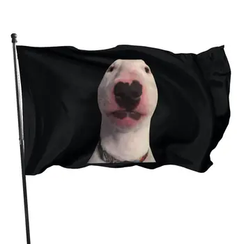 Zastava Walter Dog Meme, crnci dvostruko prošiveni zastave sa zabave životinjama, transparente s латунными люверсами, ukrasa za dom, trijem, ulice