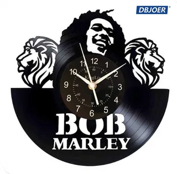 Zidni sat s vinil ploču Bob Marley, fan art, dekor ručni rad, jedinstvene ukrasne vinil sat 12 