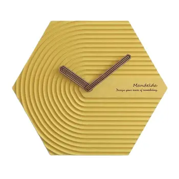 Zidni sat Zidni Kućni Dekor Kreativna Bešumni yellow 3d Moderni satovi, Zidni satovi za spavaće sobe, dnevni boravak, dar Ideja