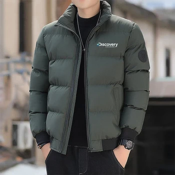 Zimski casual muška odjeća, kaputi, debeli gospodo tople jakne-parkovi 2023 Discovery Channel, muški пуховик sa pamučnom postavom