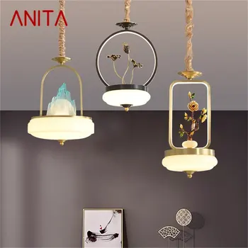 · Novi viseći svijećnjak ANITA, moderne, kreativne mesing svjetiljke, led dekorativne rasvjete za kućne stubišta, blagovaonica