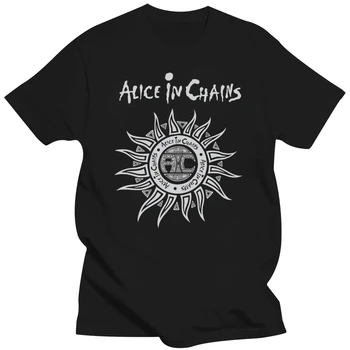 Ženska crna majica ALICE IN CHAINS s V-izrez, t-shirt metal grupe, гранжевая košulja