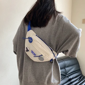 Ženske grudi su torbe od najlona preko ramena torba za telefon 2023 korejski sportski hip torbu struk torbu moda djevojka studentica поясная torba