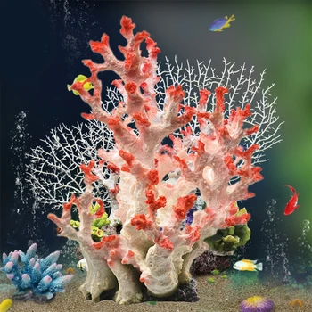 Аквариумное Umjetna Coral Biljka Imitacija Nakita od morskih biljaka od smole, Netoksični Dekor za Slatkovodne Akvarije s morskom Vodom