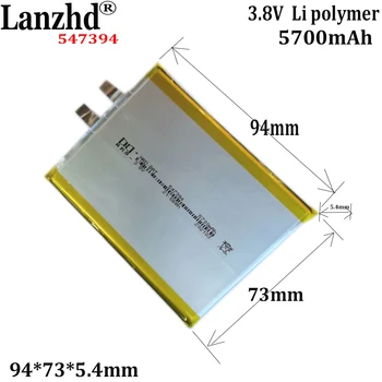 Полимерно-litij baterija 3,8 Na pogodan za laptop izvor brzo punjenje medicinska oprema 547394