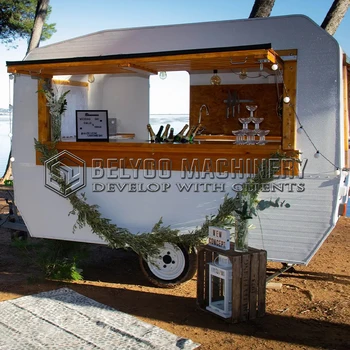 Ulični kuhinja trailer za jelo, Putujuća kolica za kavu, sladoled, oprema za roštilj, koncesija i usluživanja hrane, ulični trgovački kamion za prodaju